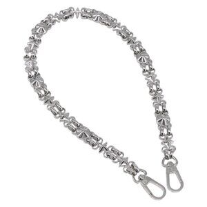 LOUIS VUITTON Chain Shoulder Strap metal 23.6"" Silver LV Auth 150647
